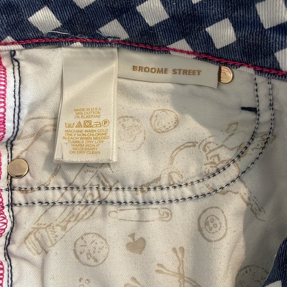 2/$30 Kate Spade Broome Street Gingham Denim Cropped Jean Pants Size 28 - Picture 15 of 15